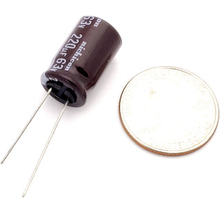 220uF 63 Volt Electrolytic Capacitor