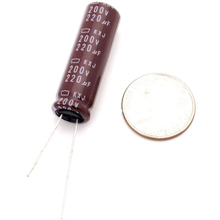 220uF 200 Volt Electrolytic Capacitor