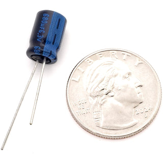 680uF 6.3 Volt Electrolytic Capacitor