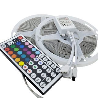 12V RGB LED Strip Kit W/Power Supply - Plug And Play - 32.8ft IP65