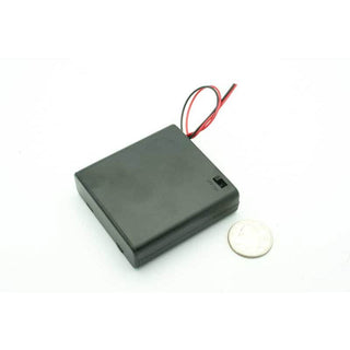 4 AA Enclosed Battery Holder W/Switch