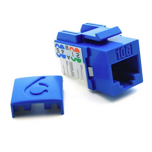 Cat6A Keystone Jack Blue