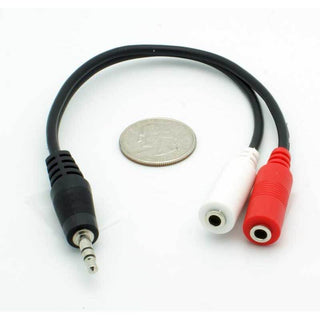 3.5MM Stereo Male to 2 3.5MM Stereo Female Splitter Cable