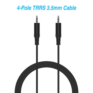 6Ft 3.5mm 4-Pole TRRS Male to Male Audio Cable with Mic