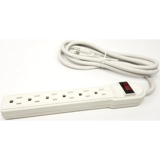 6 Outlet Surge Protector w/1.5' Cord White