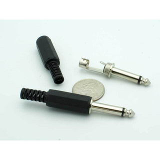 1/4" Mono Plug Plastic with Strain Relief