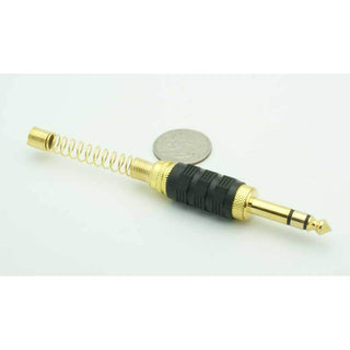 1/4" Stereo Plug Gold Plated Black