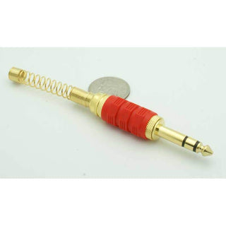 1/4" Stereo Plug Gold Plated Red