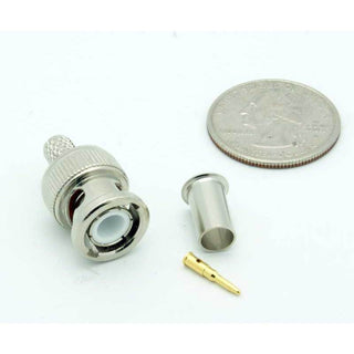 BNC Male 3 Piece Crimp Connector for RG-8X / LMR240