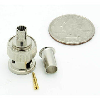 BNC Male 3 Piece Crimp Connector for RG-8X / LMR240
