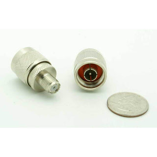 N Male - Mini-UHF Female Adapter