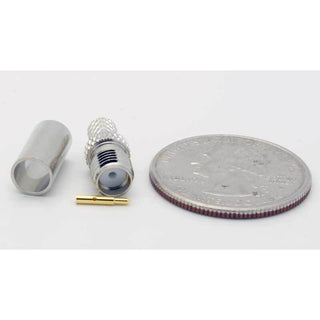 Reverse SMA Female 3 Piece Crimp Connector for RG-58 Coax
