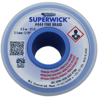 RMA #4 Blue Solder Wick Desoldering Braid, 25 ft Roll