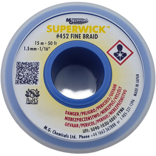 Copper Desoldering Braid - MG Super Wick .050"  50'