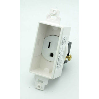 Recessed AC Receptacle Decora Wall Plate