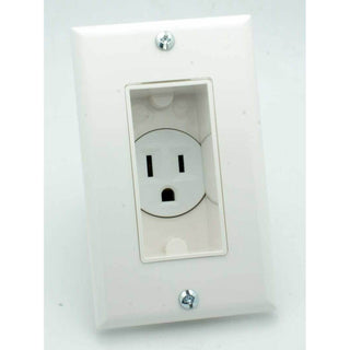 Recessed AC Receptacle Decora Wall Plate