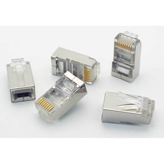 Shielded RJ-45 / CAT-5 Male Crimp Connector