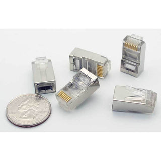 Shielded RJ-45 / CAT-5 Male Crimp Connector