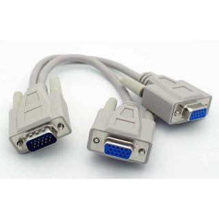 VGA Splitter "Y" Cable - 1xMale - 2xFemale