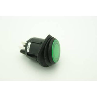 DPST Waterproof Round Rocker Switch (On-Off) 16A Green 12V