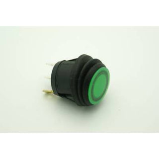 SPST Waterproof Round Rocker Switch (On-Off) 16A Green 110V