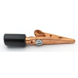 #60 Copper Alligator Clip w/Barrel, Screw & Handle 10A Black