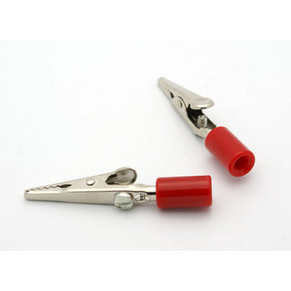 #60 Steel Alligator Clip w/Barrel, Screw & Handle 10A Red