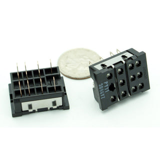 11 Pin Blade Relay Socket - Panel Mount