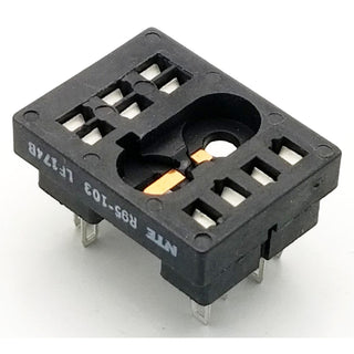 10-Pin Mini Blade Relay Socket - Panel Mount With Solder Terminals