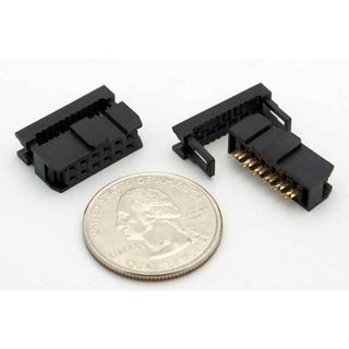 12 Pin IDC Female Socket Connector 0.1" (Keyed)