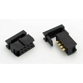 8 Pin IDC Female Socket Connector 0.1" (Keyed)