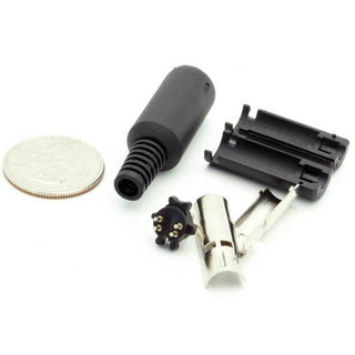 4 Pin Mini-DIN Male Inline Plug Connector