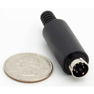 6 Pin Mini-DIN Male Inline Plug Connector