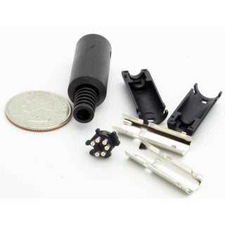6 Pin Mini-DIN Male Inline Plug Connector