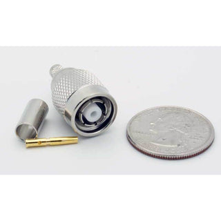 Reverse TNC Male 3 Piece Crimp Connector for RG-58 Coax