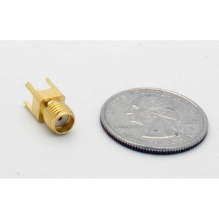 SMA Female PC Board Mount Connector - Vertical