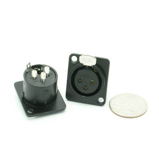 D3F XLR Jack Chassis Mount Black