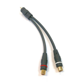 RCA Mono Male to Stereo Female Splitter - Single Male to Dual Female - "Y" Cable (High Quality)