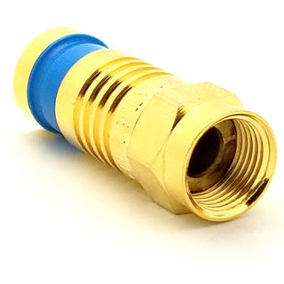 F Compression Connector for RG6 Quad GOLD (RG-6)