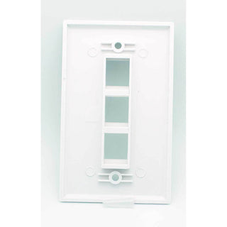 3 Port Blank Keystone Wall Plate - White