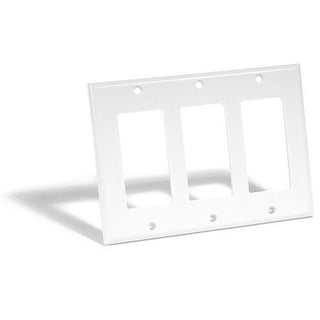 Triple Gang Decor Wall Plate White