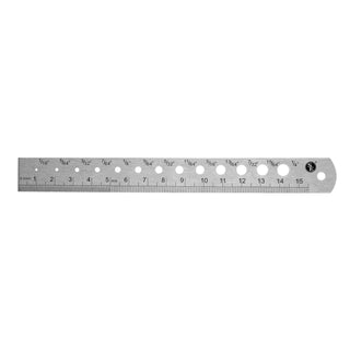 6" Steel Ruler w/Drill Guage (SAE + Metric)