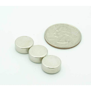 7/16" Round Neodymium Rare Earth Magnet - 3 Pack