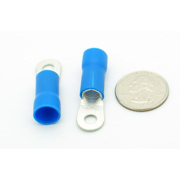 80 Stück 1/0 AWG Ringkabelschuhe – 5/16″ Zoll, Blau/silber, Für Dicke Kabel