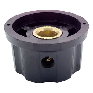 Boss-Style Potentiometer Knob - Black with Silver Top