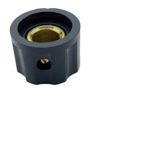 Black Fluted Potentiometer Control Knob - 16 x 12 mm