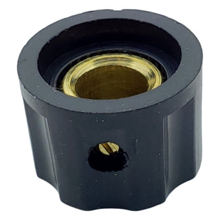 Black Fluted Potentiometer Control Knob - 16 x 12 mm