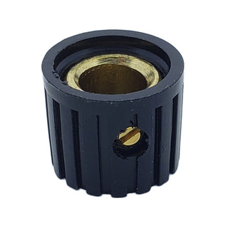 Compact Black Potentiometer Knob for 1/4 Inch Shaft