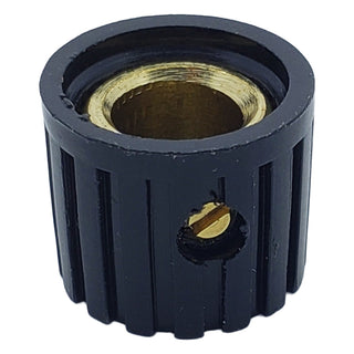 Compact Black Potentiometer Knob for 1/4 Inch Shaft
