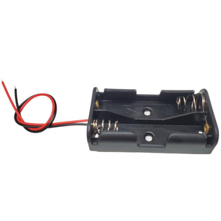 2 AA Battery Holder - Open Frame Case with Wire Leads